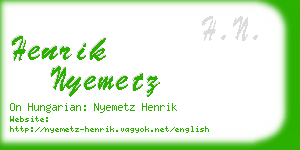 henrik nyemetz business card